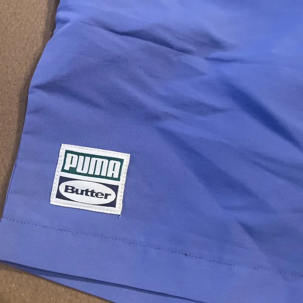 Puma x Butter Goods Mens Nylon Shorts Baja Blue White 532444-82 NEW Size Small